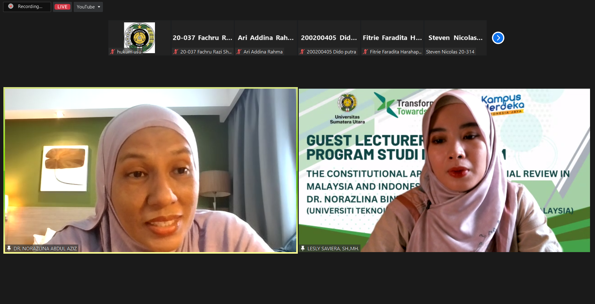 Guest Lecture: The Constitutional To Judicial Review In Malaysia and Indonesia